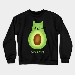 Dramabite Avocato Funny Cute Cat Avocado Gift For Vegan And Cat Lover T-Shirt Crewneck Sweatshirt